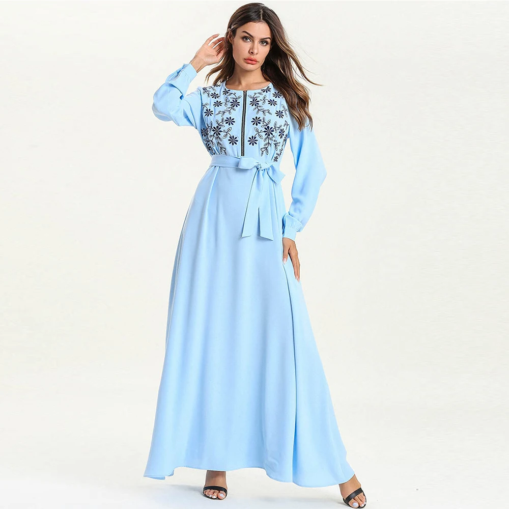 Женское платье макси с цветочной вышивкой большие размеры женская одежда