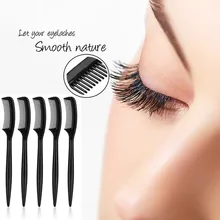 

10 Pcs Mini Durable Eyelash Eyebrow Beauty Makeup Tool Black Plastic Eyebrow Combs