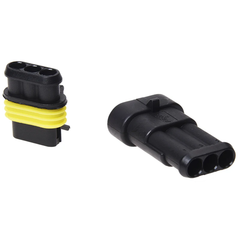 10 Kit 3 Pin Way Waterproof Electrical Wire Connector Plug 10 Kit 3 Pin Way Waterproof Electrical Wire Connector Plug