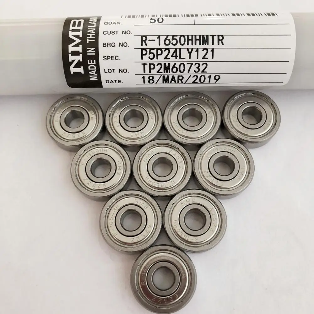 50pcs Miniature Ball Bearings NMB Minebea High Speed Bearing 623ZZ 3x10x4 R-1030ZZ 624ZZ 4x13x5 R-1340HH 625ZZ 5x16x5 R-1650HH 626ZZ 6x19x6 mm R-1960ZZ