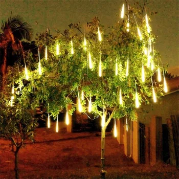 

DIP F5 20cm meter shower rain 8 tubes led christmas string lights AC110V-220V EU/US plug for wedding garden lighting