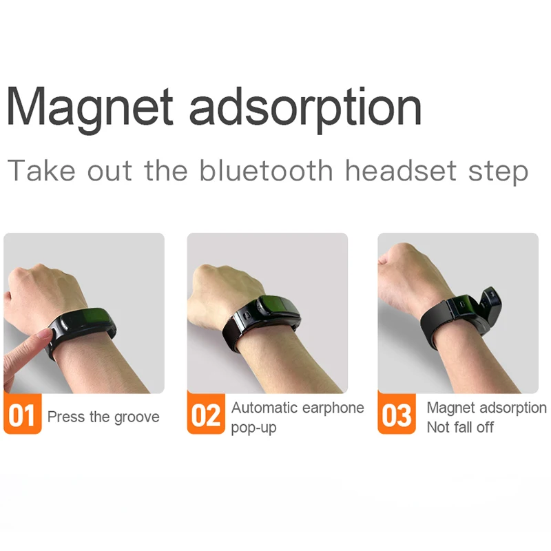 M5 Bluetooth наушники, умный Браслет, беспроводная гарнитура, монитор сердечного ритма, кровяное давление, фитнес-трекер, умные часы