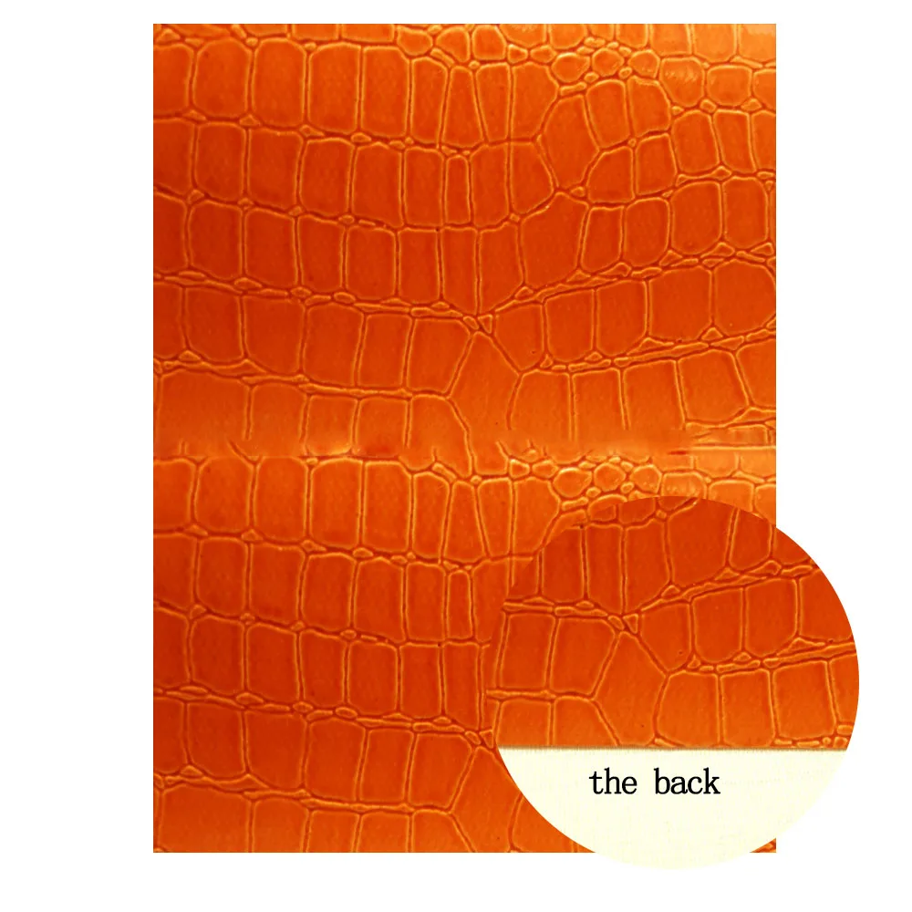 orange QIBU искусственная кожа цветная блестящая полоса виниловая ткань DIY бант для волос аксессуары сумки обувь Материалы A4 Размер Синтетическая кожа - Цвет: orange