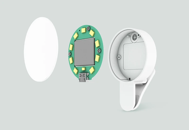 XIAOMI MIJIA Yuemi селфи заполняющий светильник светодиодный портативный зажим вспышка лампа мобильный телефон селфи отбеливающий фотография видео в живую USB