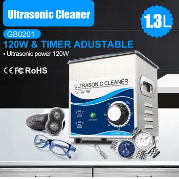 

1300ML Stainless Steel Mechanical Ultrasonic Cleaner Bath Heated & Timer Cleaning Tank Machine with Basket For Jewelry Watch