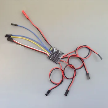 

1PC Two-Way Brush ESC 2.7Ax4 Channels Mixed control/independent mode DIY Spare Parts for RC ROV Underwater Boat and Robot Model