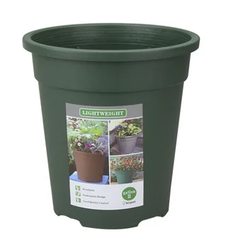 

4 Pcs Breathable W/multiple Outlets At The Bottom Military Green/khaki Gallons Pot Durable Resin Planter Flower Plant Pot