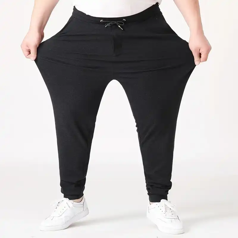 plain black skinny joggers