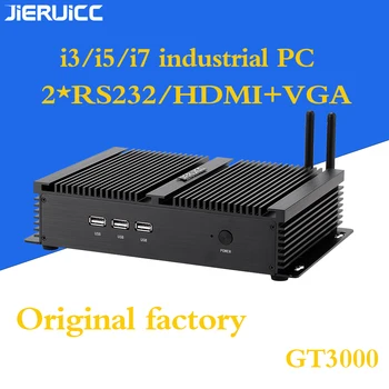 

cheap fanless industrial pc 4K HD i3 i5 i7 celeron 24 Hours Working 2 COM HDMI VGA Dual Display 300M Wifi 4K HD HTPC Windows 10
