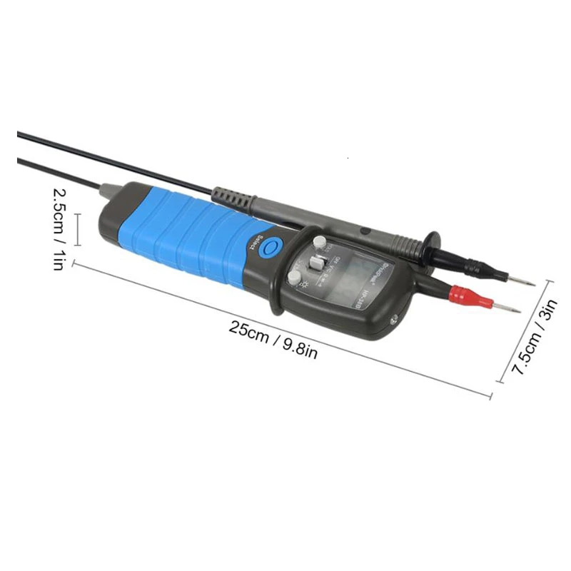 LAMEZIA DC/AC Handheld Digital Multimeter LCD Display Pen Type Voltage Meter Resistance Diode Continuity Backlight Tester