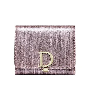 

Genuine Leather D wallet ladies short Hasp Wallet Ladies Clutch Bag Purse female Money Bag Lady Small Wallet coin purse