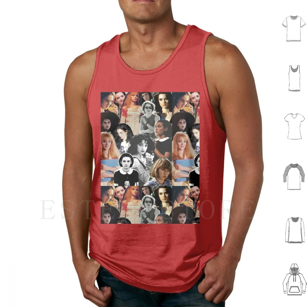 

Winona Ryder Tank Tops Vest Sleeveless Goth Spooky Tim Burton