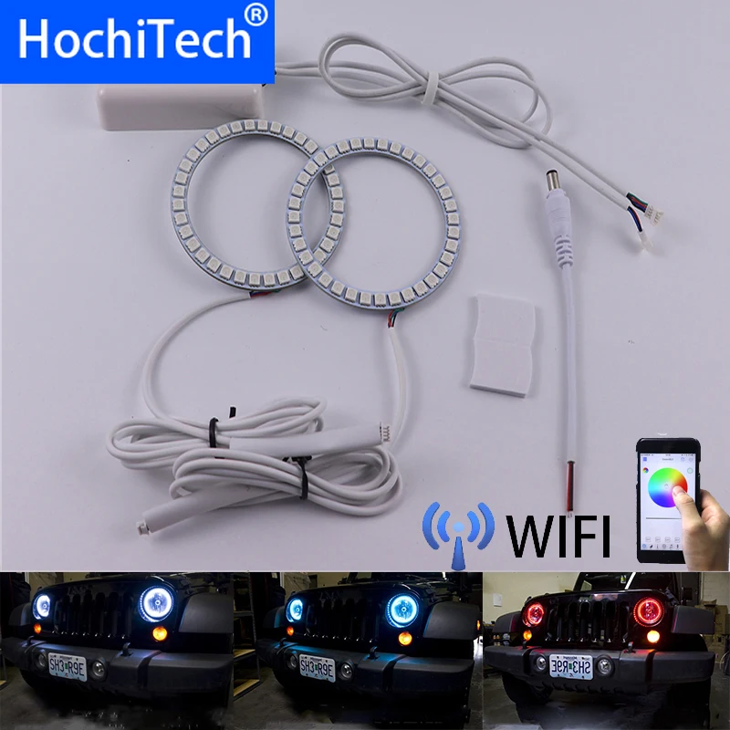 Wifi беспроводной RGB многоцветный светодиодный ангельский глаз Halo кольца Дневной