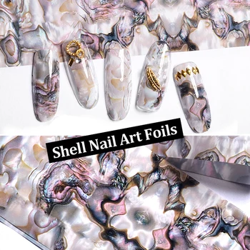 

1 Pcs Shell Design Nail Art Foils Gradient Effect Nail Transfer Foil Paper Craft 4cmX100cm DIY Nail Decoration Tools