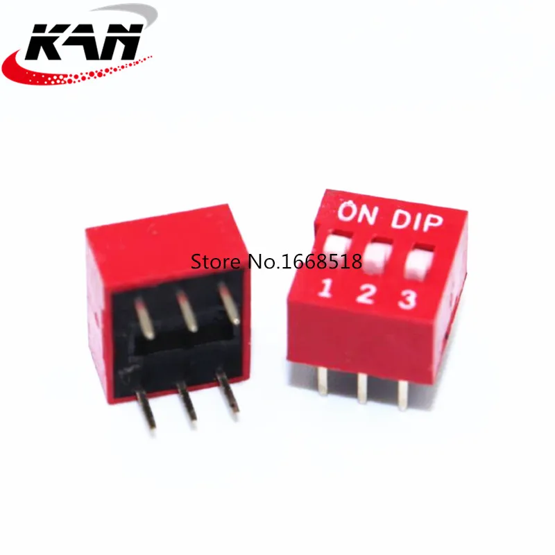 10PCS Slide Type Switch 1 2 3 4 5 6 7 8 9 10 12 Bit 2.54mm Position Way DIP Red Pitch Toggle Switch Red Snap Switch hjxrhal light switch wifi Wall Switches