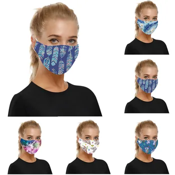 

1pc Printing Dustproof Windproof Put Filter Topmask Windproof Topmask Outdoor Sport Mouth Mascaras Facemask Toiletry Kits