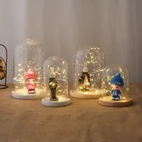 Diameter=12cm Different Height=20cm 22cm 26cm Glass Dome Vase Home Decoration Creative Cover DIY Friend Gift Wedding 2