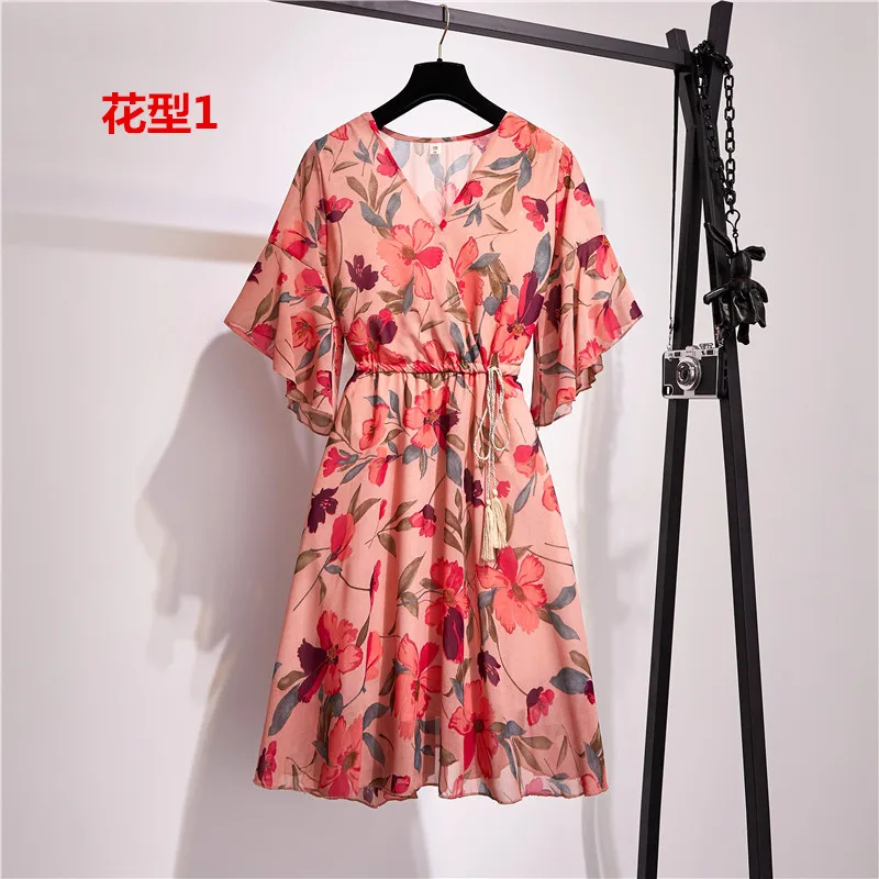 2019 летнее платье женское мини с цветочным принтом сексуальное запахом Клубная