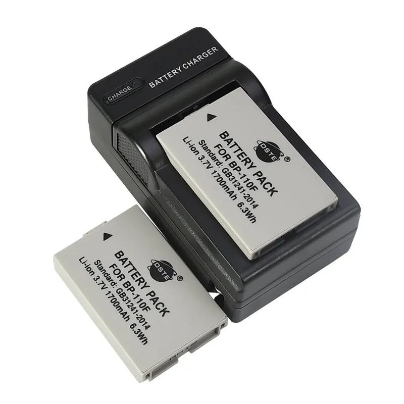 3 шт. 1700 мАч 3,7 V BP-110 BP-110F BP110 BP110F DSTE батарея камеры DSLR Зарядное устройство для Canon HF R26 R28 R206 R20 R21 R200 XF105