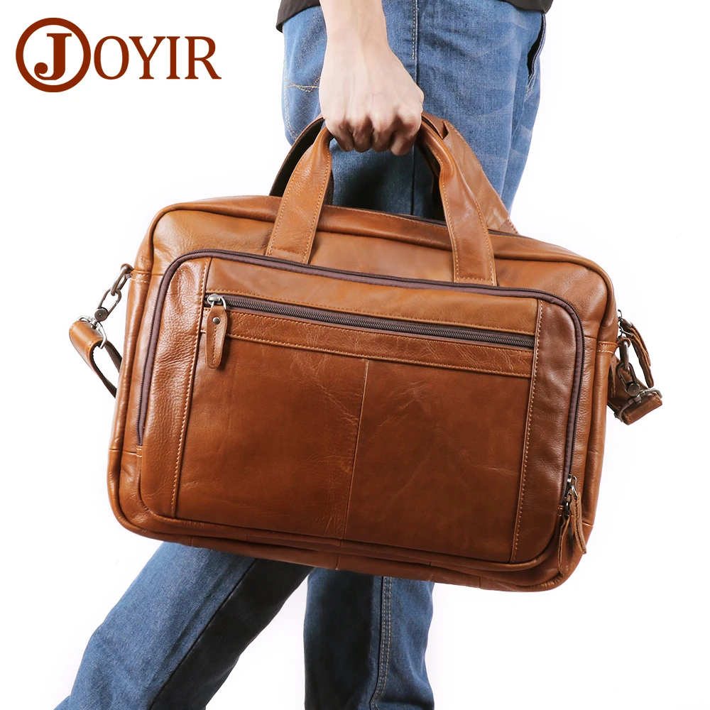 JOYIR Men's Briefcases Genuine Leather 15