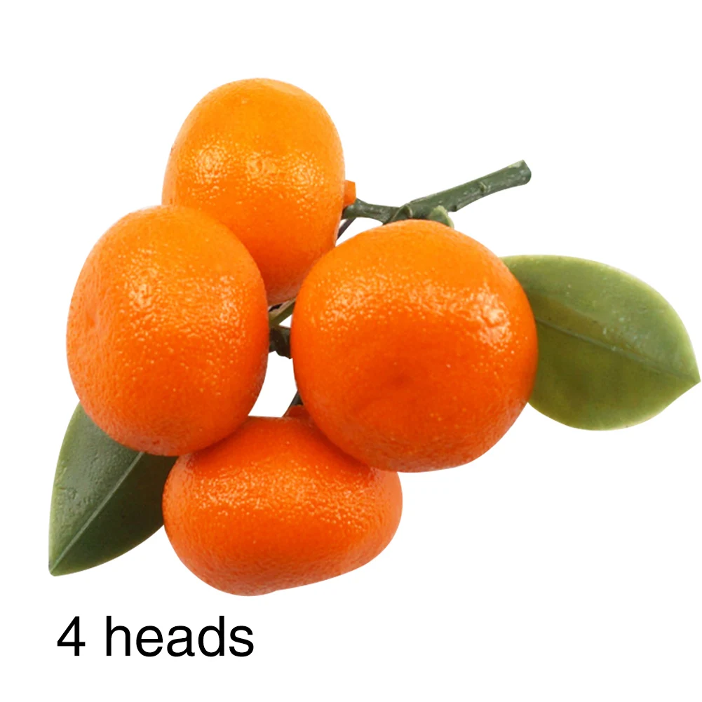 Вечерние, праздничные, для дома, столовой, искусственные фрукты, декоративные, для кухни, реалистичные, поддельные, оранжевый, имитация, орнамент, маленький мандарин