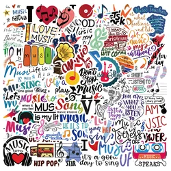 10/30/50PCS New product Music doodle Stickers Cute Travel Skateboard Suitcase Guitar Luggage Laptop Funny Sticker Decals