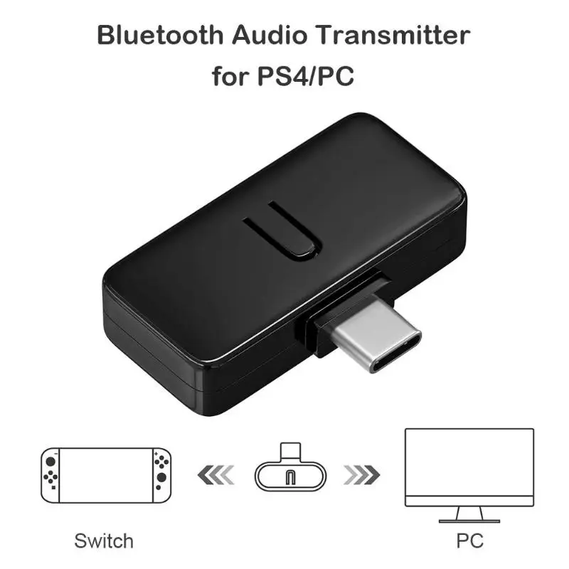 Прочный Bluetooth type-C передатчик износостойкий нежная текстура беспроводной аудио USB-C адаптер подходит для переключения PS4 PC