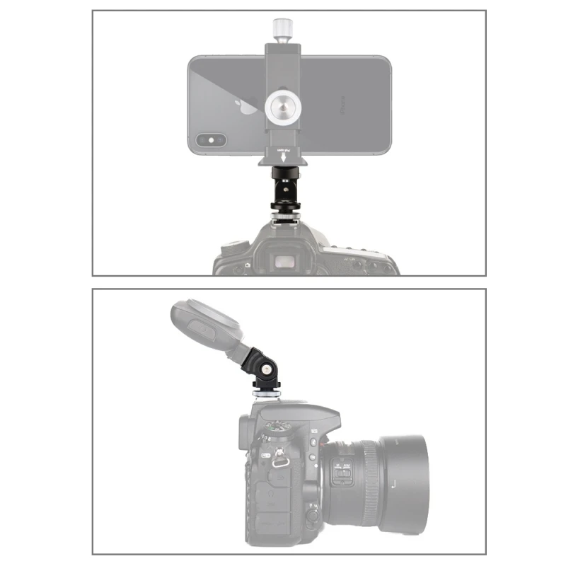 PULUZ PU3034 Многофункциональный Смартфон кронштейн для монитора подножка; алюминиевый сплав типа "горячий башмак" с головкой для DSLR камер видео монитор