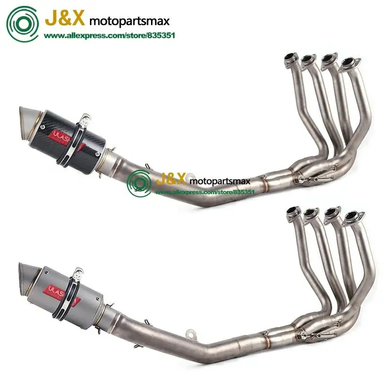 Полная выхлопная система побега без шнуровки для мотоцикла Kawasaki Z800 Модифицированная полная средняя Соединительная труба