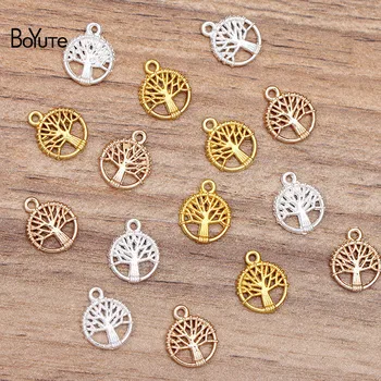 

BoYuTe (200 Pieces/Lot) 12*10MM Metal Alloy Tree Charms Pendant DIY Jewelry Accessories Hand Made Materials