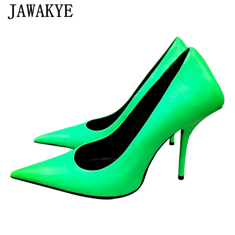 fluorescent green heels
