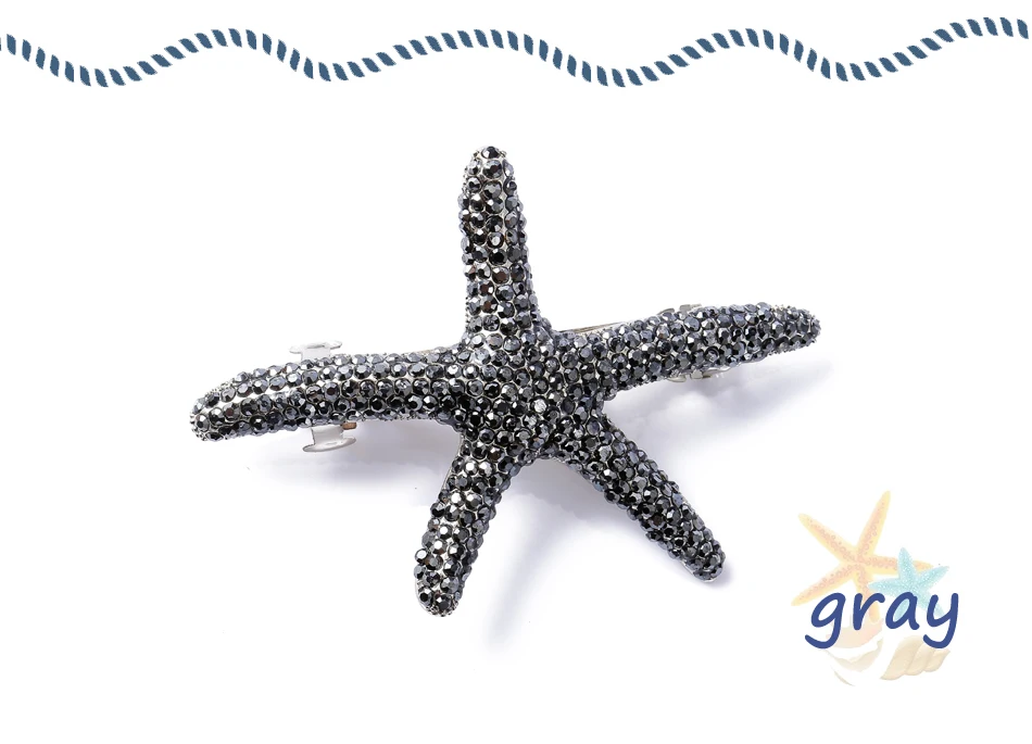 Заколка для волос Muylinda Star Starfish со стразами заколка для волос Металлические Заколки для женщин банкетные вечерние аксессуары для волос
