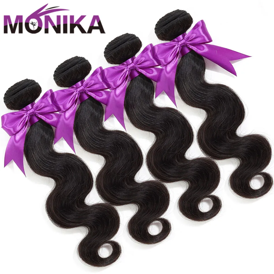 

Monika 30 inch 1/3/4 Bundles Peruvian Hair Body Wave Bundles Non Remy Hair Bundle Deals Human Hair Weave Bundles Hair Extensions