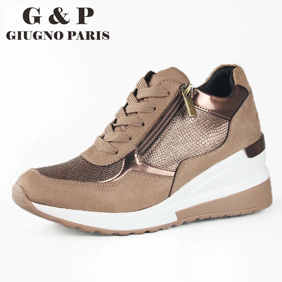 Ladies Shoes Insole Wedge Sneakers Women Comfortable Design Luxury Brand European Autumn