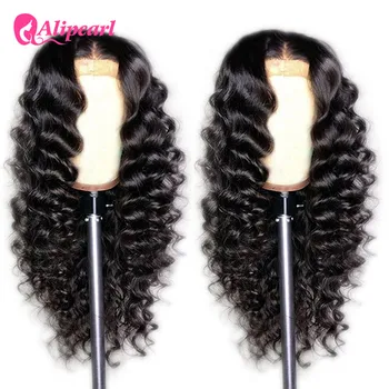 

5x5 Closure Wig Malaysian Loose Deep Wave Lace Front Human Hair Wig For Women 250 Density Lace Wig AliPearl Hair 4x4 Closure Wig