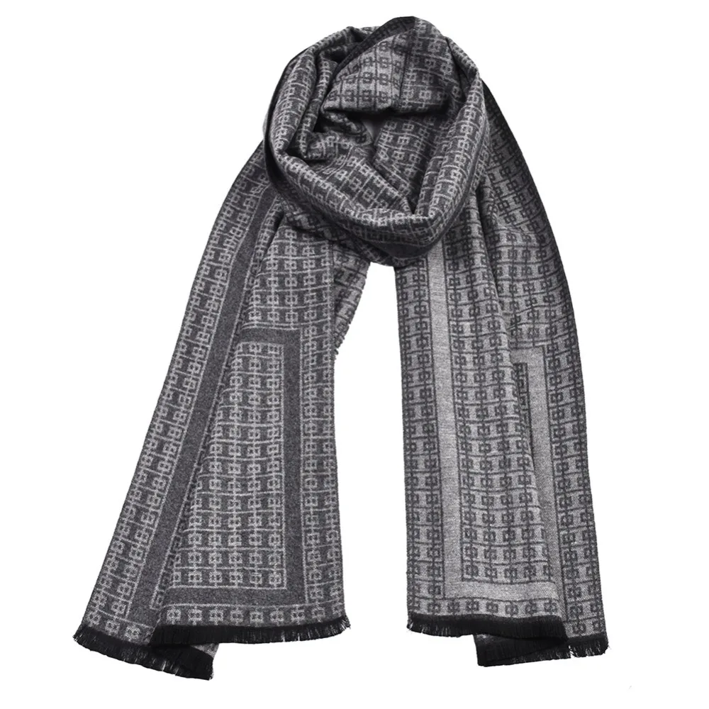 Winter Men's Double-sided Thick Warm Scarves Korean Fringe Cotton Neckwear Men Knit Big Long Shawl Wraps 180x30cm