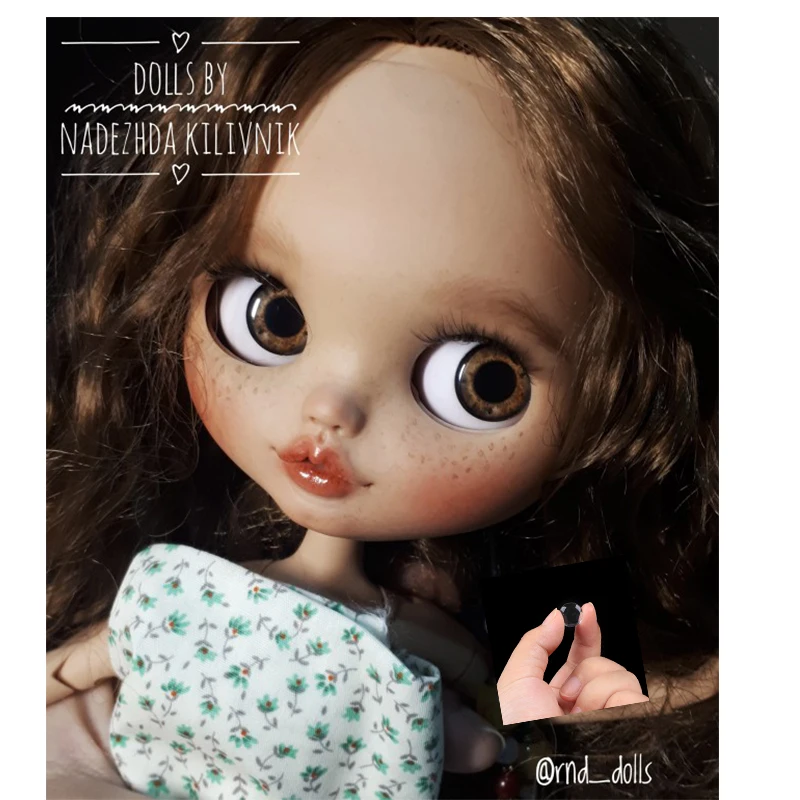 100 Pcs 14mm Cute Glass Doll Eyes Accessories for Toy DIY Crafts