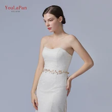 YouLaPan SH110 тонкие ремни для женщин, свадебные пояса с кристаллами, свадебные аксессуары