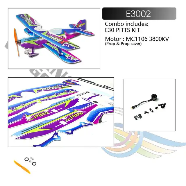 Micro Indoor PP Foam Sport 3D Biplane 450mm Pitts Lightest RC Plane Model HOBBY