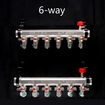 

Brass 6-8 wayout heating floor valve diversified water separator for home heating bathroom adjustable flow heating system tool