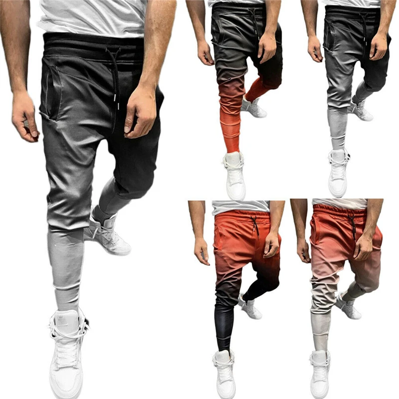 Новые мужские хип-хоп Длинные повседневные спортивные брюки Спортзал Бодибилдинг облегающие шаровары брюки мужские штаны для бега спортивные брюки Hombre