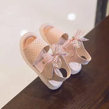 

Newest Summer Kids Shoes 2020 Fashion Leathers Sweet Children Sandals For Girls Toddler Baby Breathable Hoolow Out Bowtie Shoes