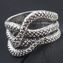 Индивидуальная мода моделирование животное панк обернутый широкий палец кольцо готический панк древние серебряные кольца в виде змейки Для мужчин Iri Tasli Yuzukler