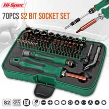 

Hi-Spec Screwdriver Kit 70pc Magnetic Screwdriver Bit Set Torx Multifunctional Opening Repair Tool Set for Phones Tablet PC