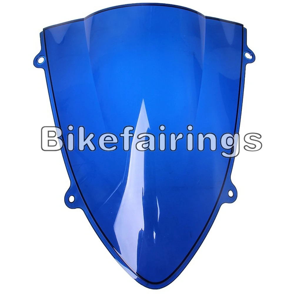 Blue Абсолютно ветровое стекло для Kawasaki EX250R/Ninja 250 2008 2009 2010 2011 2012 прозрачный синий черный обтекатель комплект лобовое стекло - Цвет: Blue