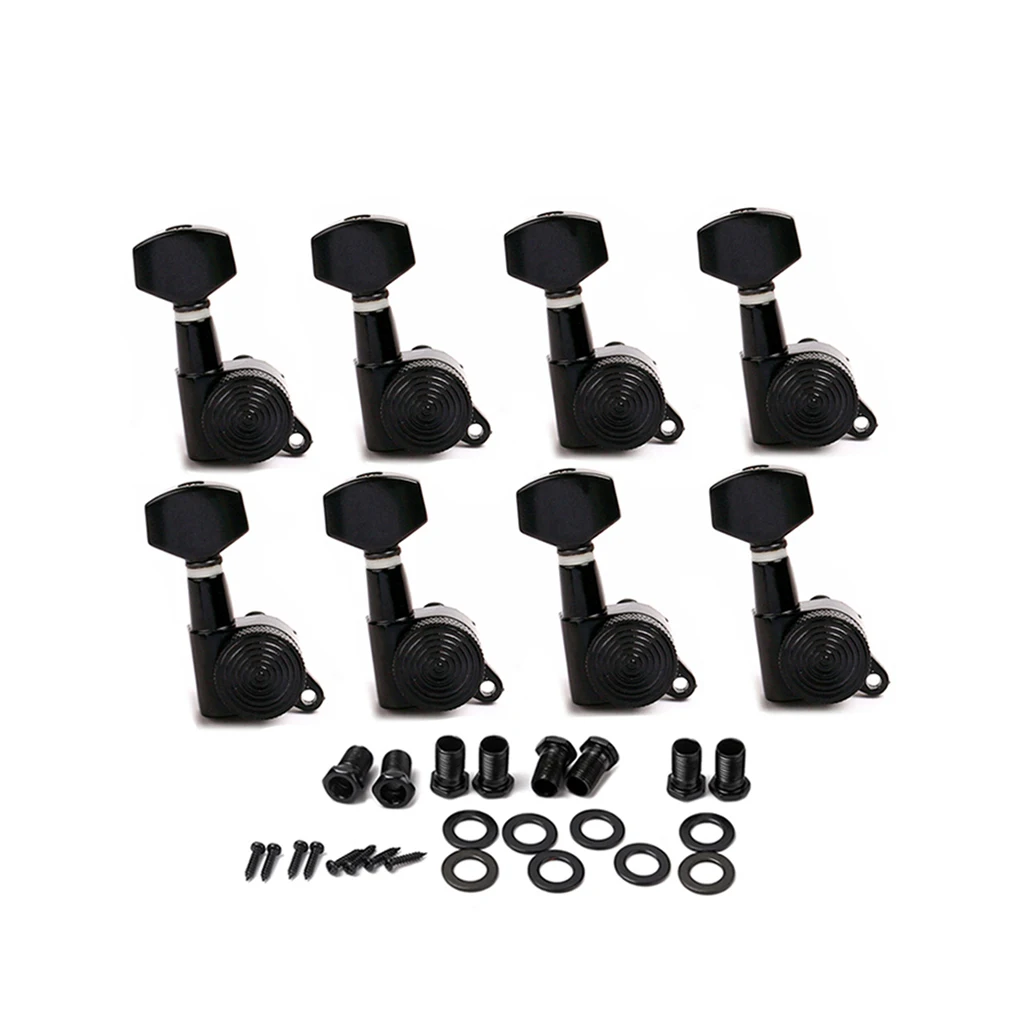 

Hricane A Set 8Pcs Black Locked String Tuning Pegs key Tuners Machine Heads For Acoustic Electric Guitar Lock Schaller Style