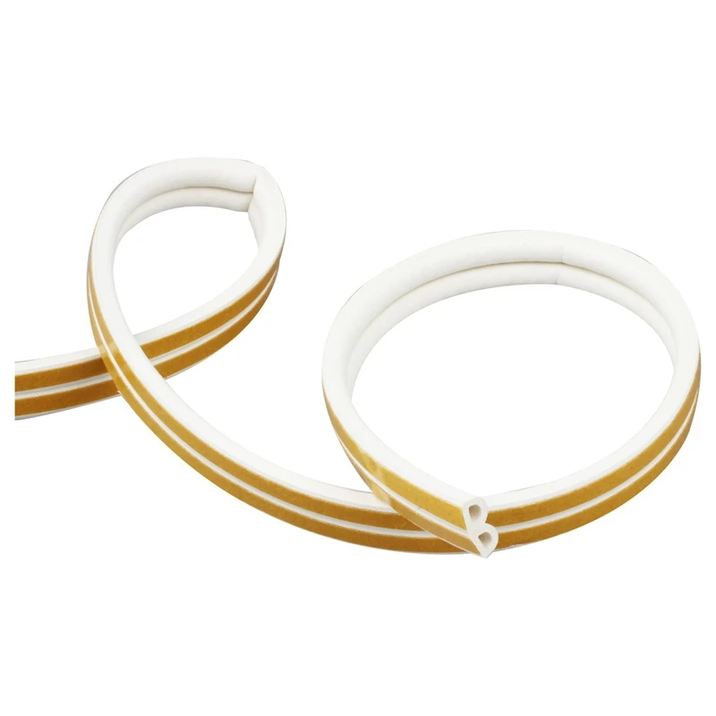 Новые 2 шт D-type клейкие уплотнения окна 5 м ПВХ капот, черный и белый