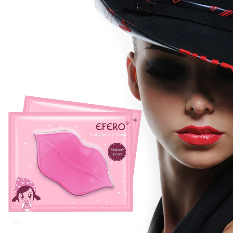 Efero 10 шт. коллаген для губ маска Кристальные гелевые патчи для ухода против старения морщин водостойкая увлажняющая эссенция губная маска