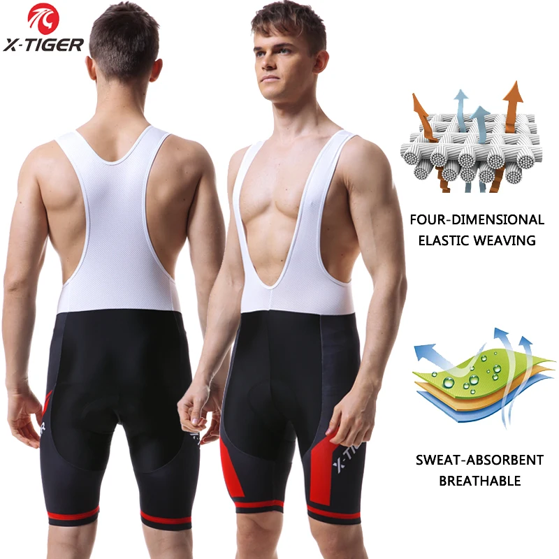 Shorts Bike-Tights Cycling Bibs Triathlon Licra Summer X-TIGER Man Pro 5D Men Gel-Padded