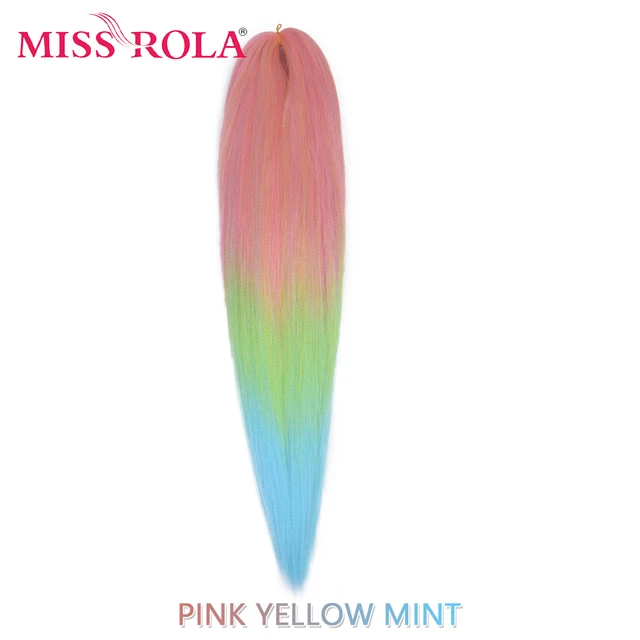 Miss Rola Synthetic 28Inch 100G NEW COLORS Hair Extension Yaki Straight Jumbo Braiding Hair Pre-Stretched Braid Kanekalon Hair 28INCH 100G